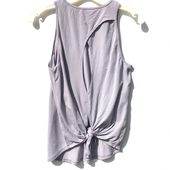 lululemon athletica Tops - LULULEMON open tie tank top 6 8 gray waffle